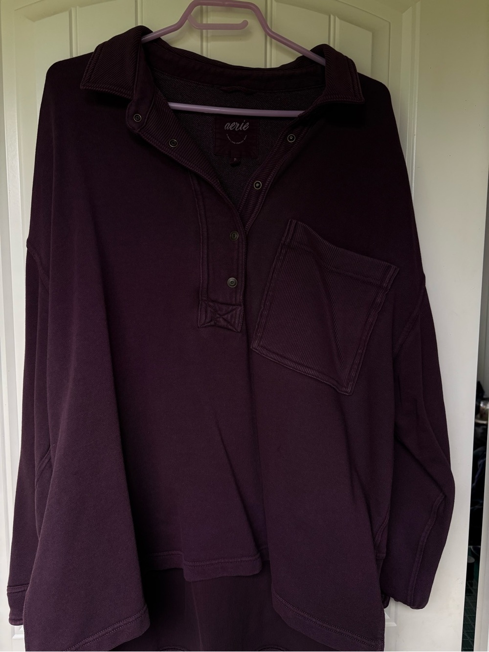 aerie Women's Crewneck Pullover Sweatshirt - Plum